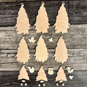 Woodland Friends Gnome Ornament Set-2