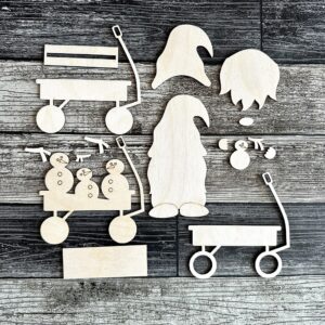 DIY Chilly Willy gnome and wagon set 