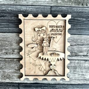 Girl Valentine Stamp