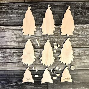 Dog Lover Gnome Ornaments 