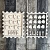 Love & Lucky Reversible Stamp Sign