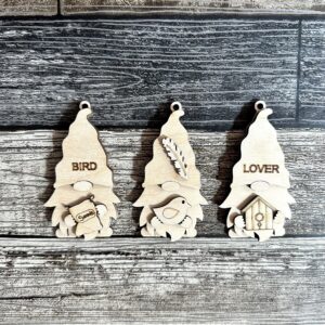 Bird Lover Gnome Ornaments