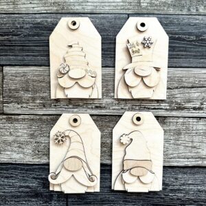 Old-fashioned Gnome Holiday Tags