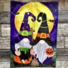 Halloween Witch Gnomes Garden Flag