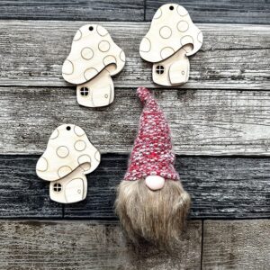 LIMITED QUANTITY Mushroom Ornaments With Surprise Standing Gnome
