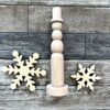 Limited Quantity Snowman Candlestick & Snowflake Shelf Sitters