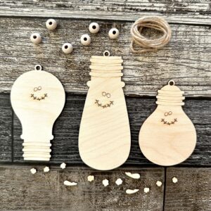 Snowman Lightbulb Ornament Set